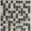 25x25x4mm Glass mix marble mosaic tile